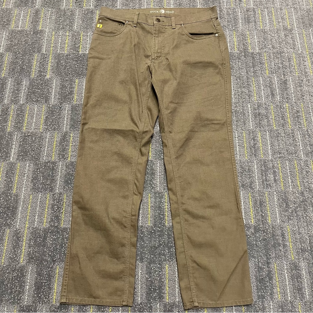 DUCK HEAD Performance Stretch Cotton Nylon Spandex Blend Chino Pants MENS 33/30